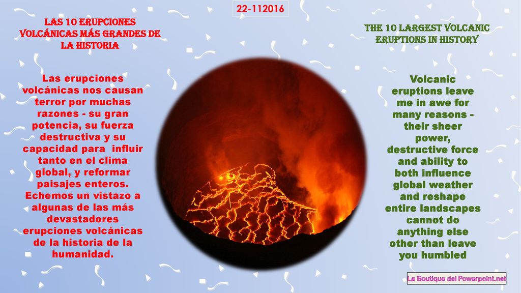 Las 10 Erupciones Volcánicas Más Grandes De La Historia