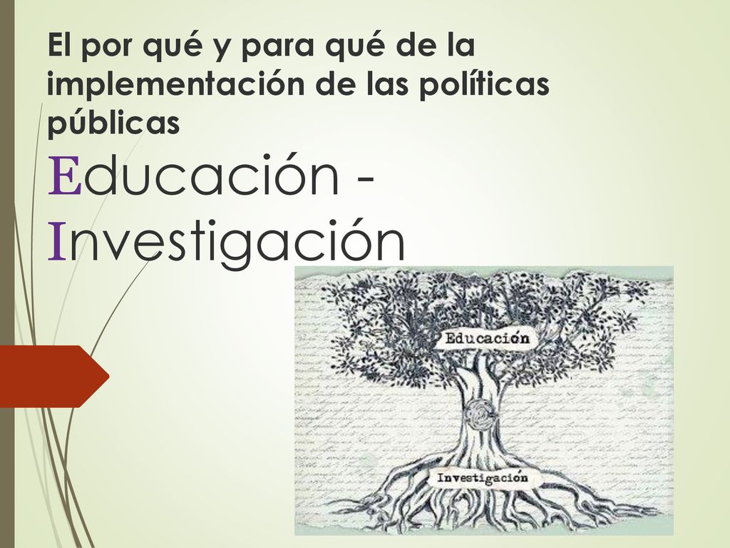 El por qué y para qué de la implementación de las políticas públicas Educación - Investigación