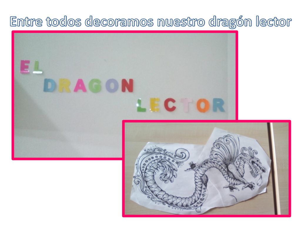 Entre todos decoramos nuestro dragón lector