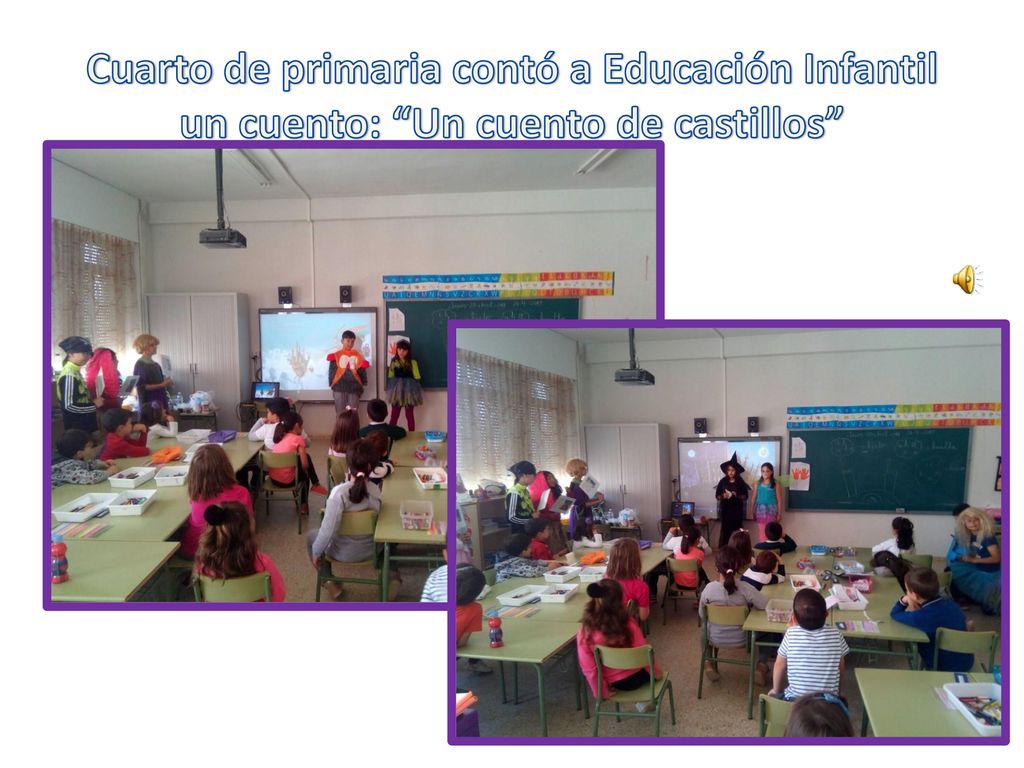Cuarto de primaria contó a Educación Infantil un cuento: Un cuento de castillos