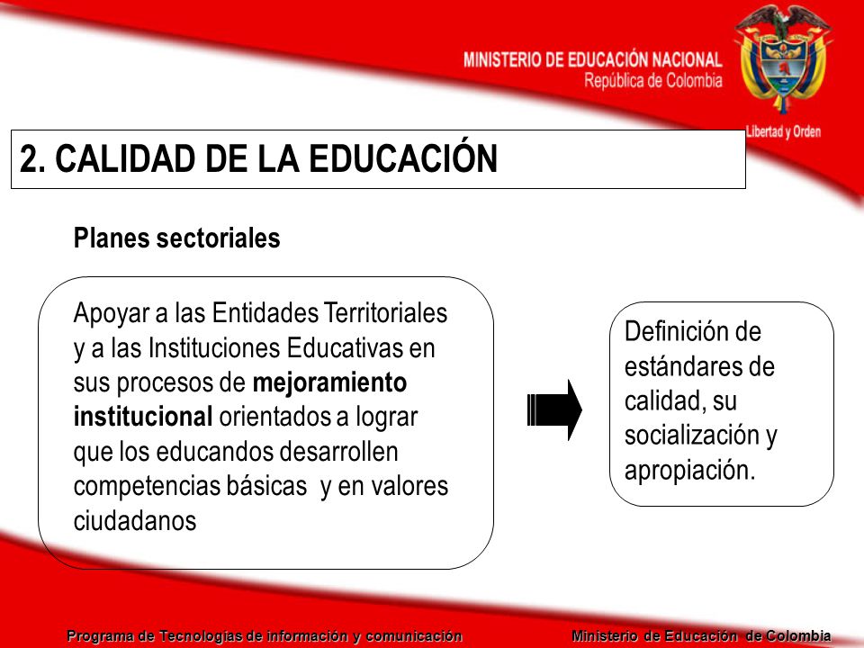 2. CALIDAD DE LA EDUCACIÓN