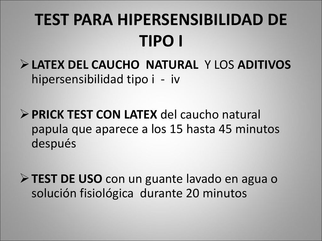 TEST PARA HIPERSENSIBILIDAD DE TIPO I