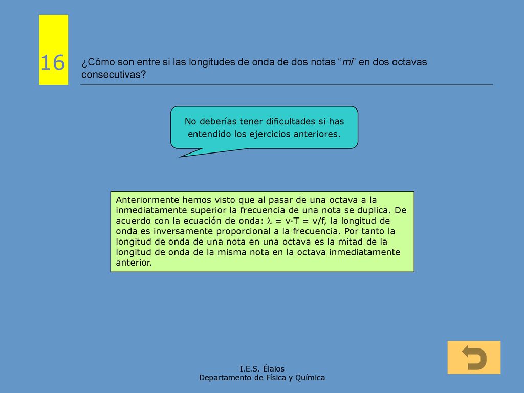 ¿Cómo son entre si las longitudes de onda de dos notas mi en dos octavas consecutivas