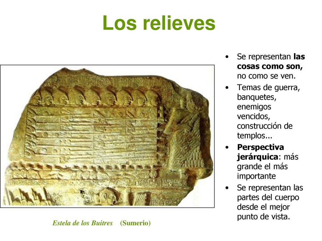 Los relieves Se representan las cosas como son, no como se ven.