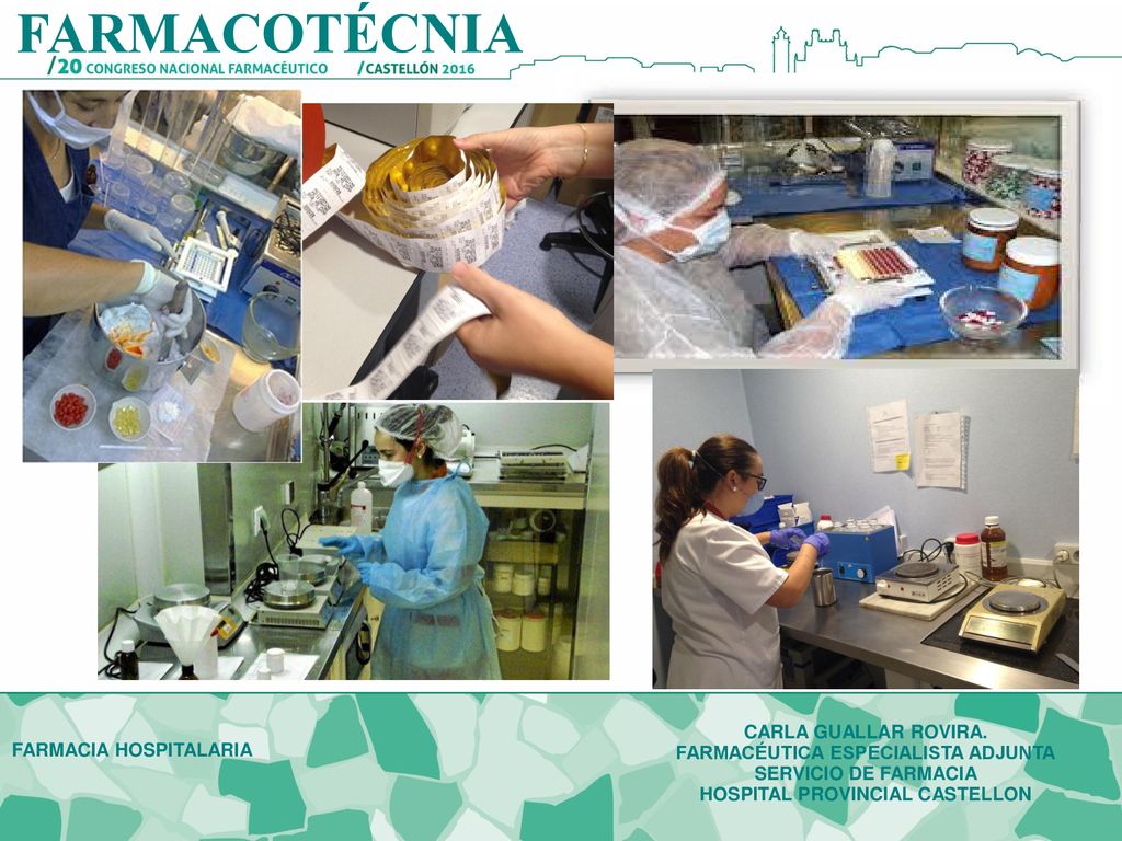 FARMACOTÉCNIA CARLA GUALLAR ROVIRA. FARMACÉUTICA ESPECIALISTA ADJUNTA