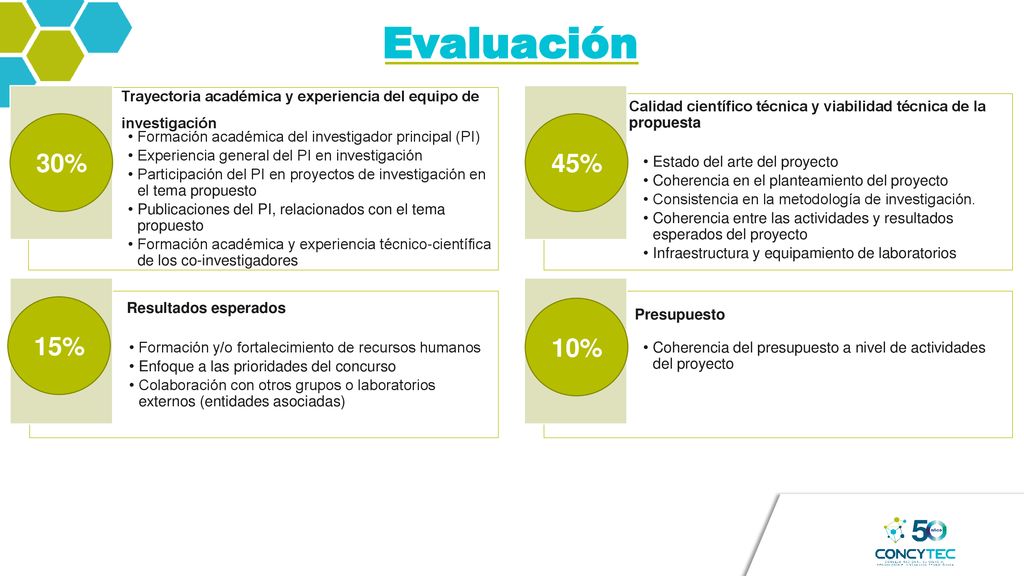 Evaluación Trayectoria académica y experiencia del equipo de investigación. Formación académica del investigador principal (PI)