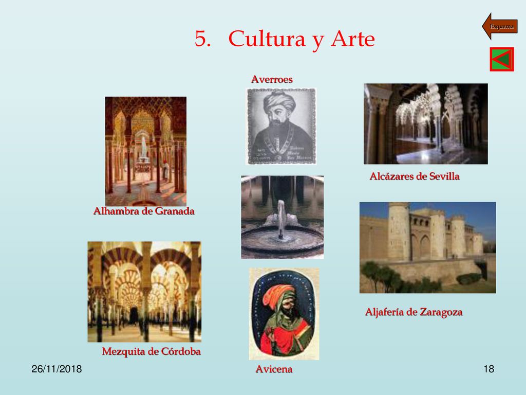 5. Cultura y Arte Averroes Alcázares de Sevilla Alhambra de Granada