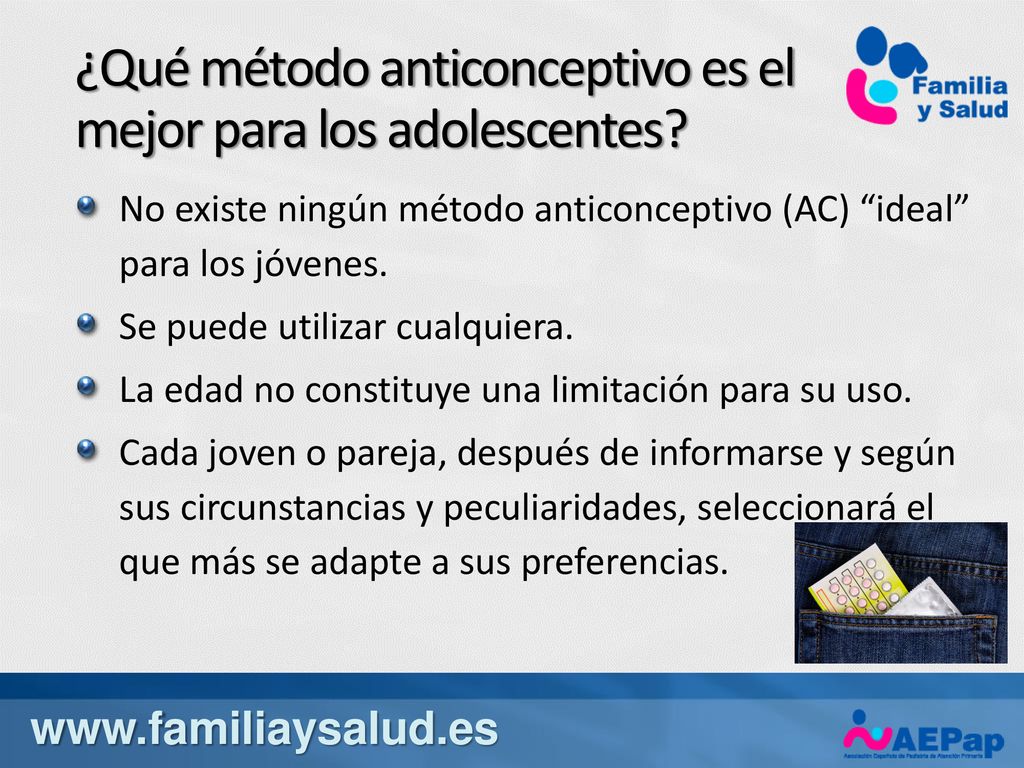 ¿Qué método anticonceptivo es el mejor para los adolescentes