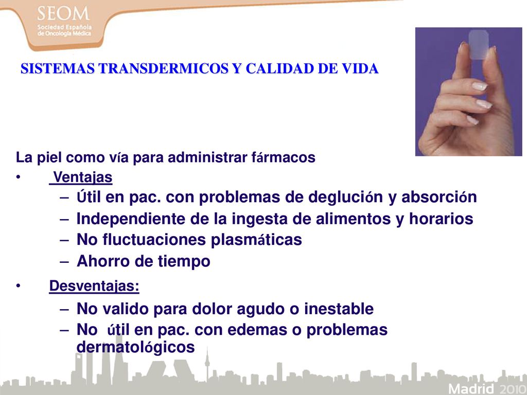 Útil en pac. con problemas de deglución y absorción