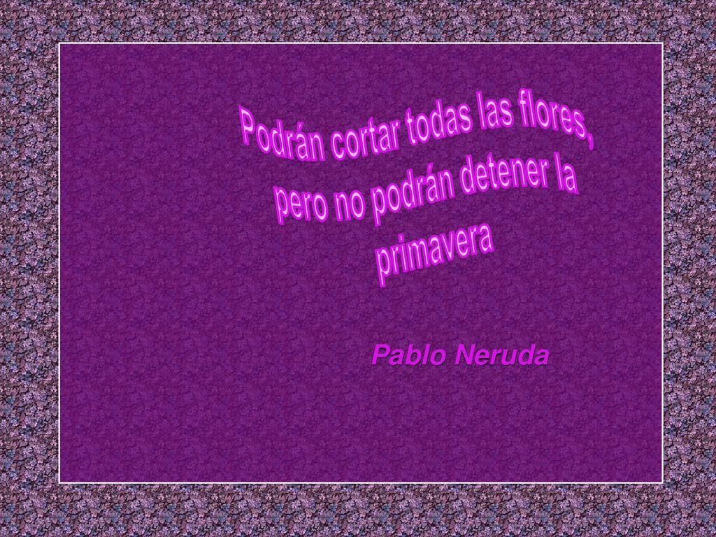 Podrán cortar todas las flores, pero no podrán detener la
