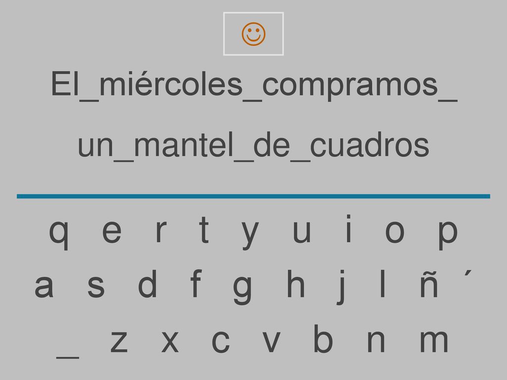 q e r t y u i o p a s d f g h j l ñ ´ _ z x c v b n m