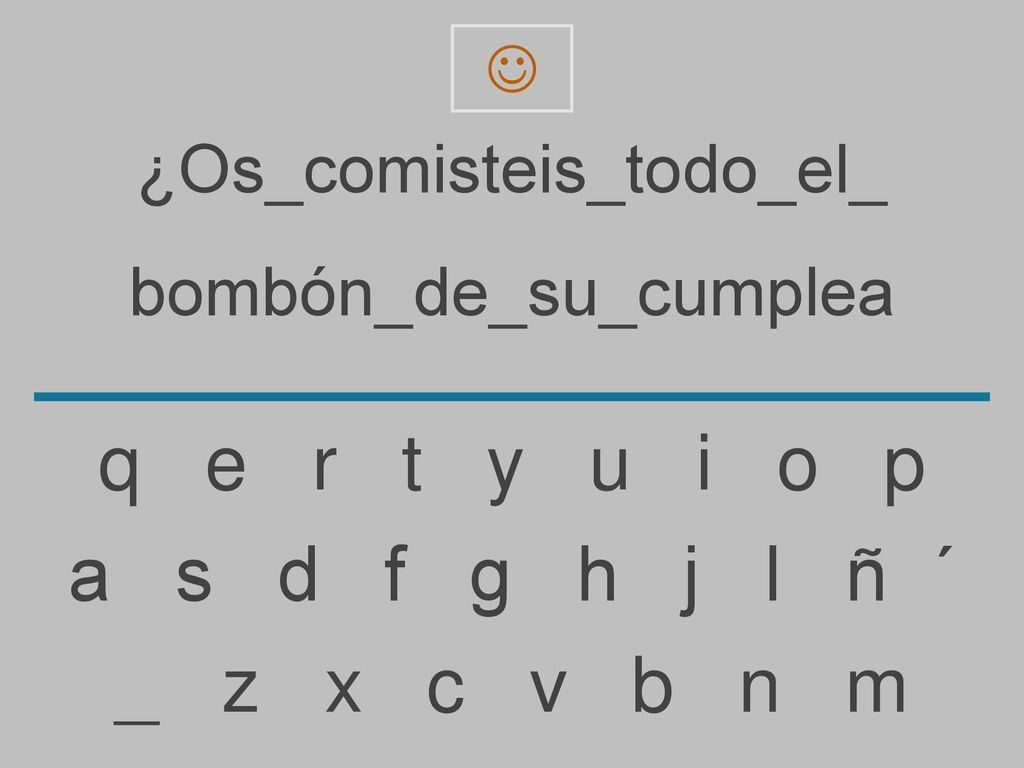 q e r t y u i o p a s d f g h j l ñ ´ _ z x c v b n m