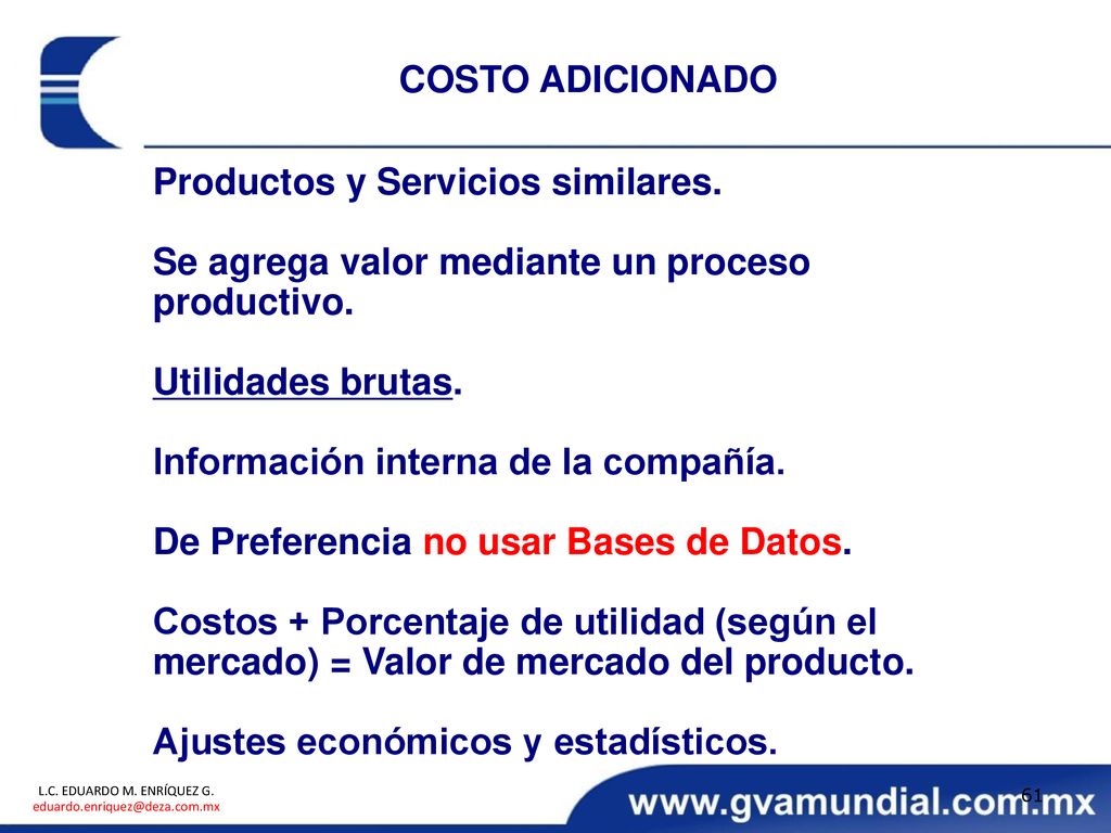 Productos y Servicios similares.