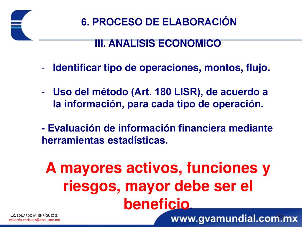 A mayores activos, funciones y riesgos, mayor debe ser el beneficio.