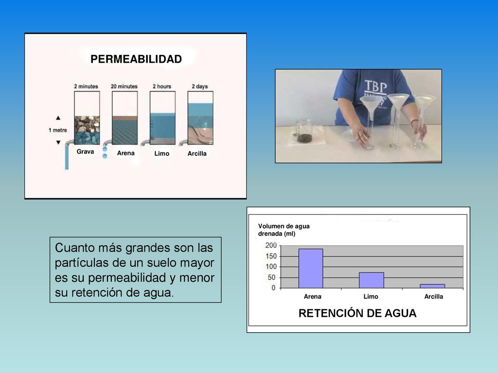Cuanto más grandes son las partículas de un suelo mayor