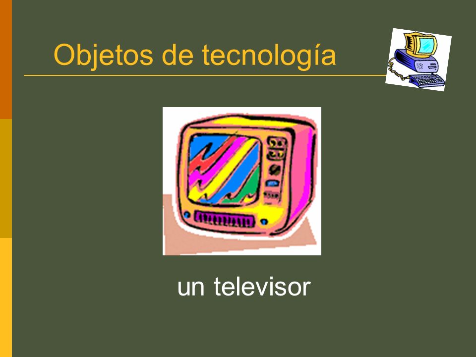 Objetos de tecnología un televisor