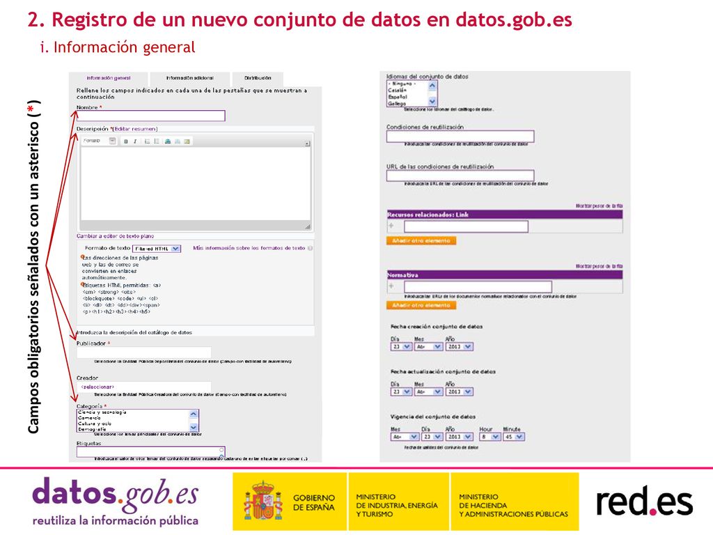 2. Registro de un nuevo conjunto de datos en datos.gob.es