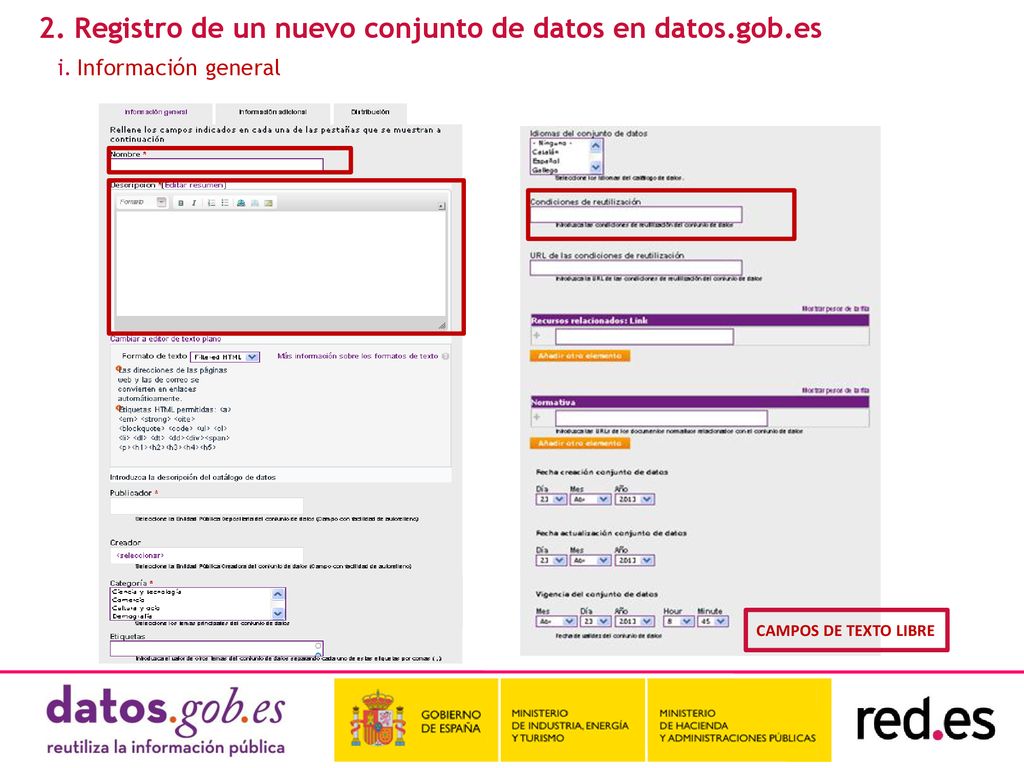 2. Registro de un nuevo conjunto de datos en datos.gob.es