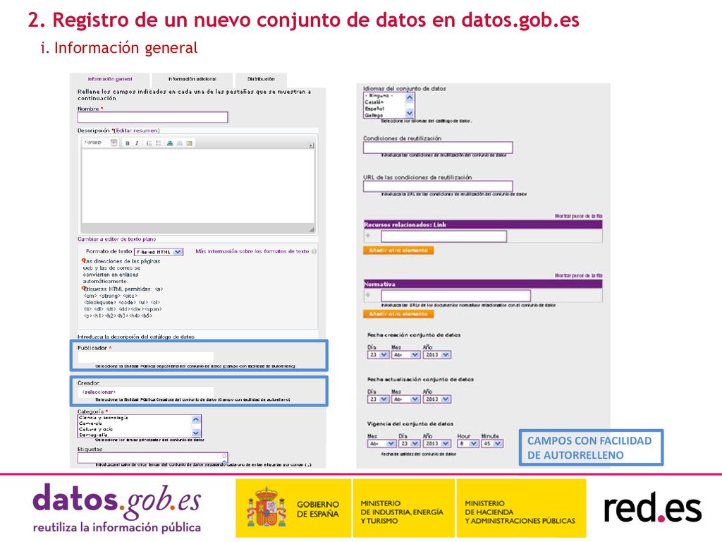 2. Registro de un nuevo conjunto de datos en datos.gob.es