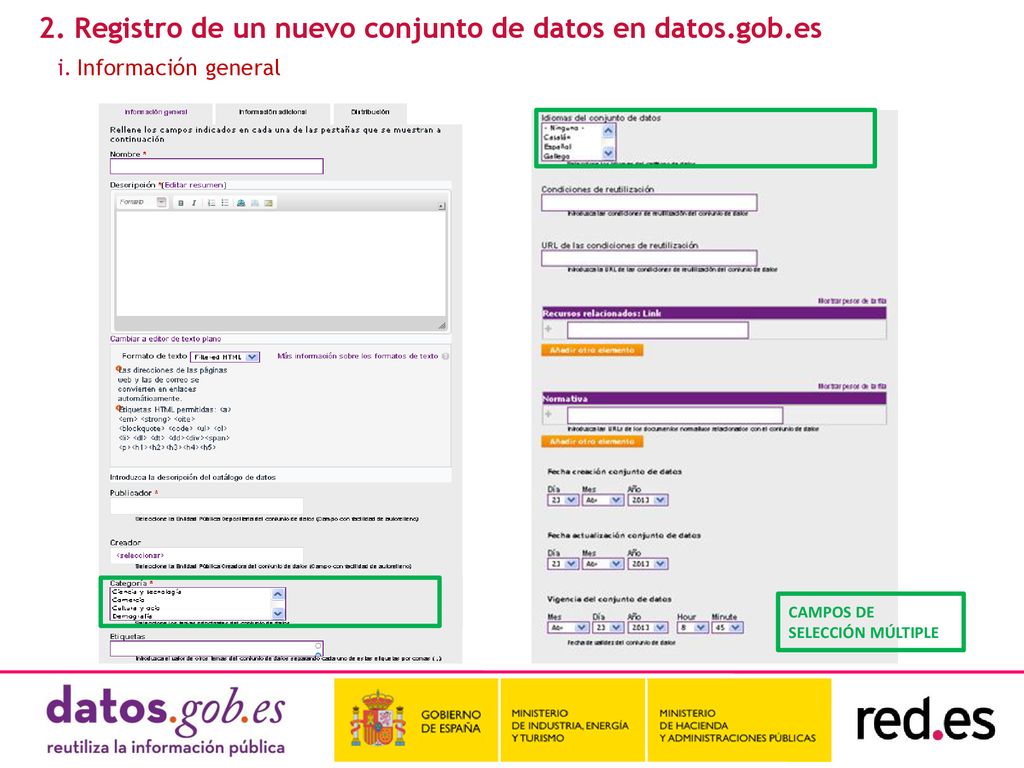 2. Registro de un nuevo conjunto de datos en datos.gob.es