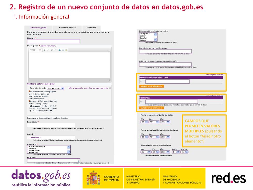 2. Registro de un nuevo conjunto de datos en datos.gob.es