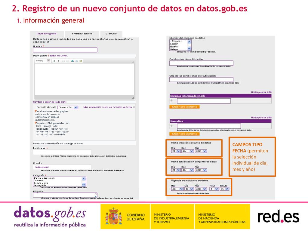 2. Registro de un nuevo conjunto de datos en datos.gob.es