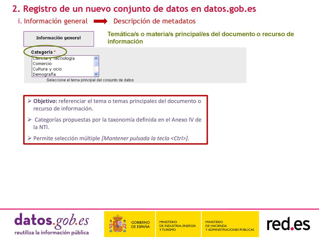 2. Registro de un nuevo conjunto de datos en datos.gob.es