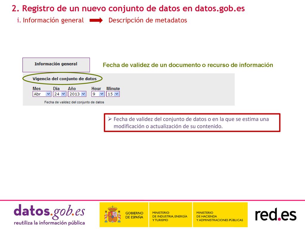 2. Registro de un nuevo conjunto de datos en datos.gob.es