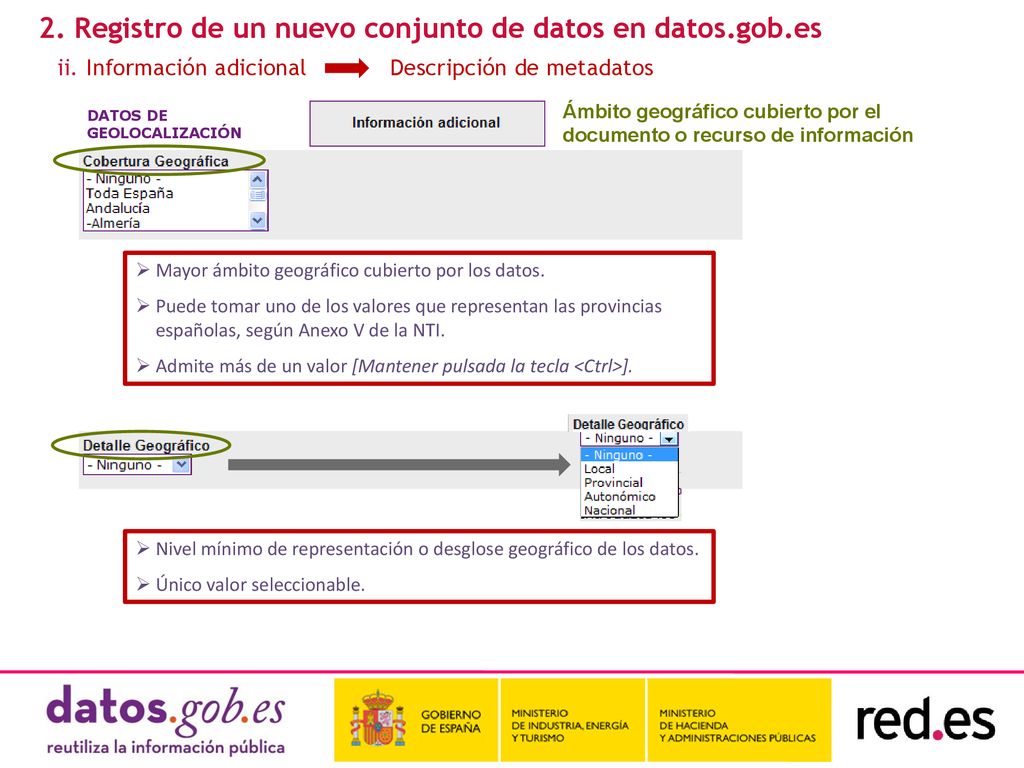 2. Registro de un nuevo conjunto de datos en datos.gob.es