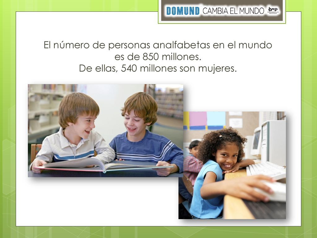 El número de analfabetos en el mundo es de 850 millones