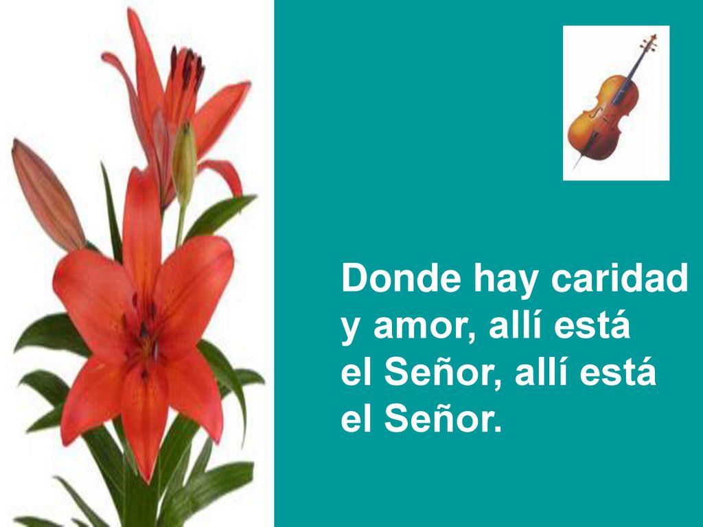 Donde hay caridad y amor, allí está el Señor, allí está el Señor.