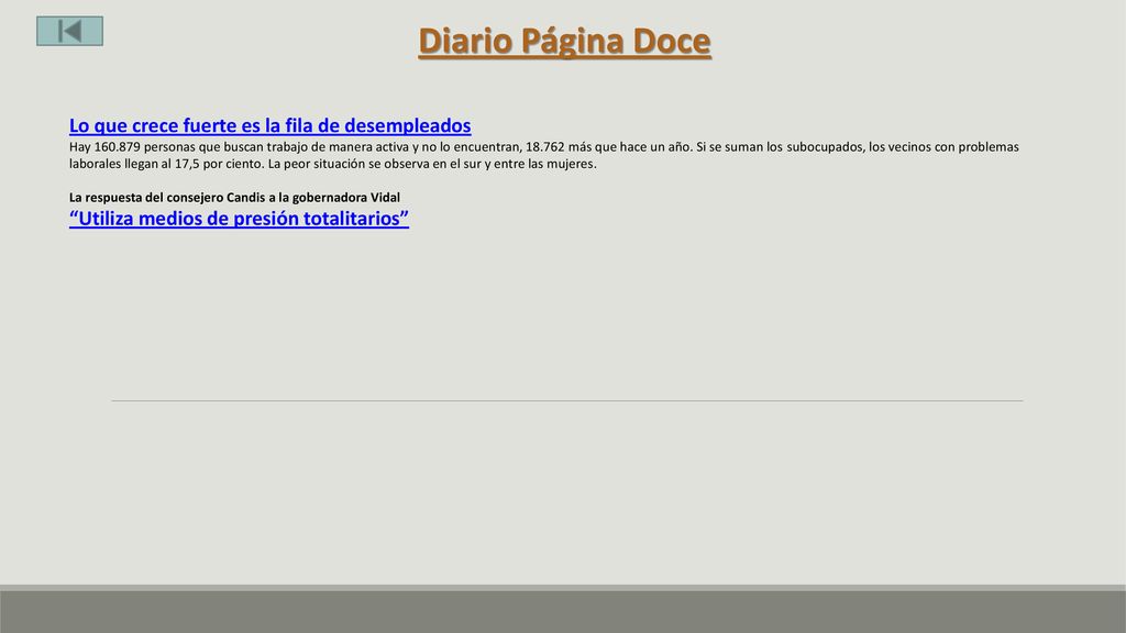Diario Página Doce Lo que crece fuerte es la fila de desempleados
