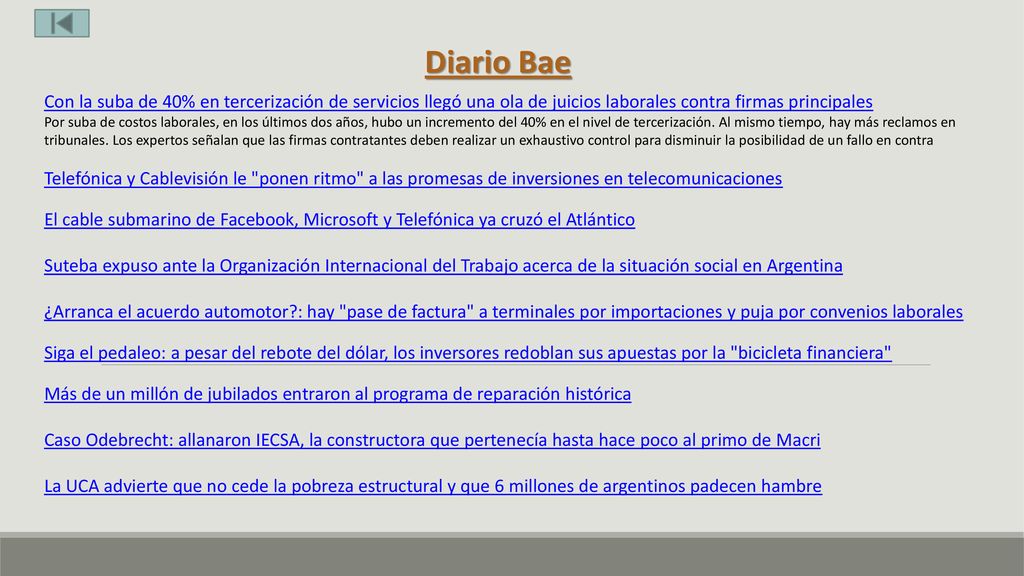 Diario Bae Con la suba de 40% en tercerización de servicios llegó una ola de juicios laborales contra firmas principales.