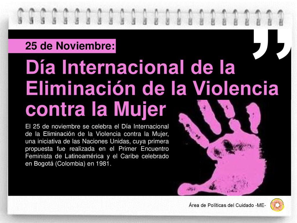 Día Internacional de la Eliminación de la Violencia contra la Mujer
