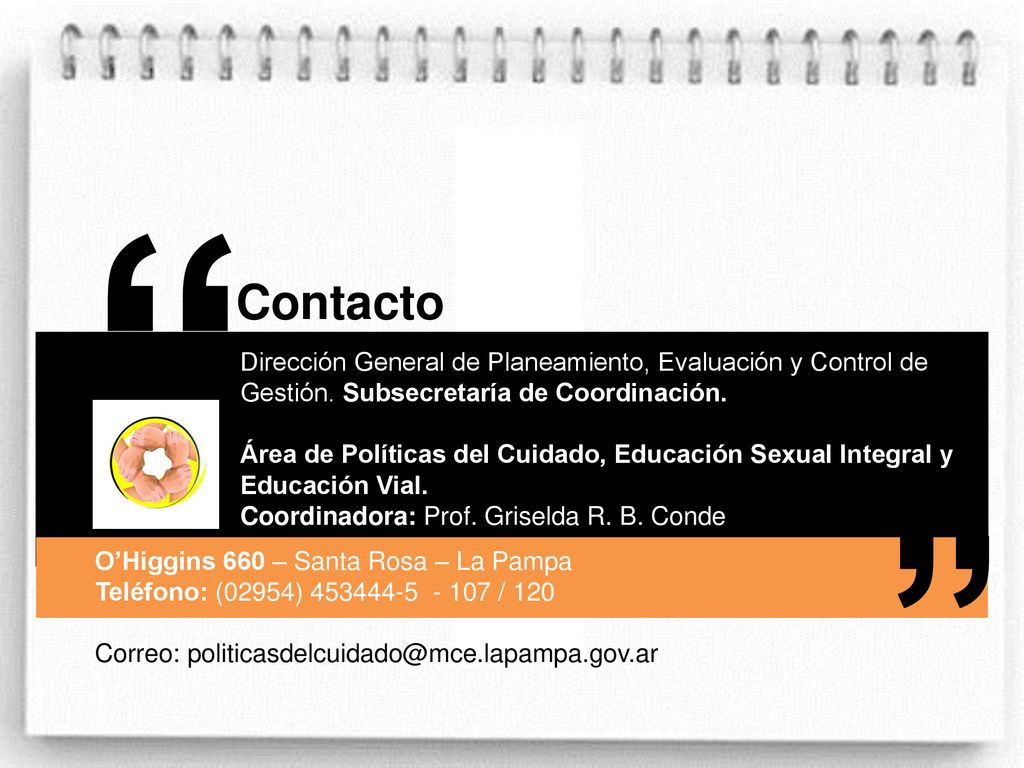 Contacto. Dirección General de Planeamiento, Evaluación y Control de Gestión. Subsecretaría de Coordinación.
