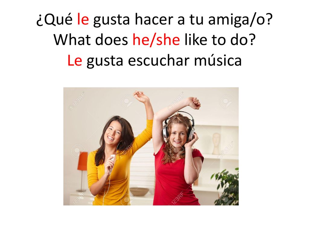¿Qué le gusta hacer a tu amiga/o. What does he/she like to do