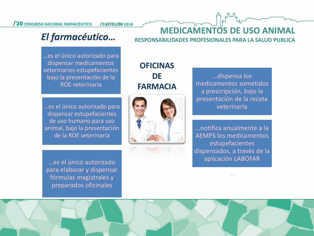 MEDICAMENTOS DE USO ANIMAL RESPONSABILIDADES PROFESIONALES PARA LA SALUD PUBLICA