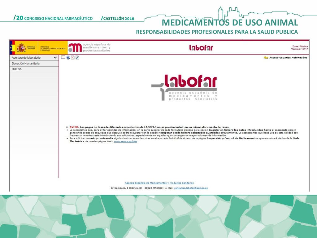 MEDICAMENTOS DE USO ANIMAL RESPONSABILIDADES PROFESIONALES PARA LA SALUD PUBLICA