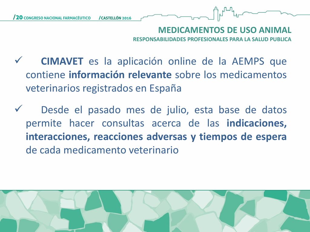 MEDICAMENTOS DE USO ANIMAL RESPONSABILIDADES PROFESIONALES PARA LA SALUD PUBLICA