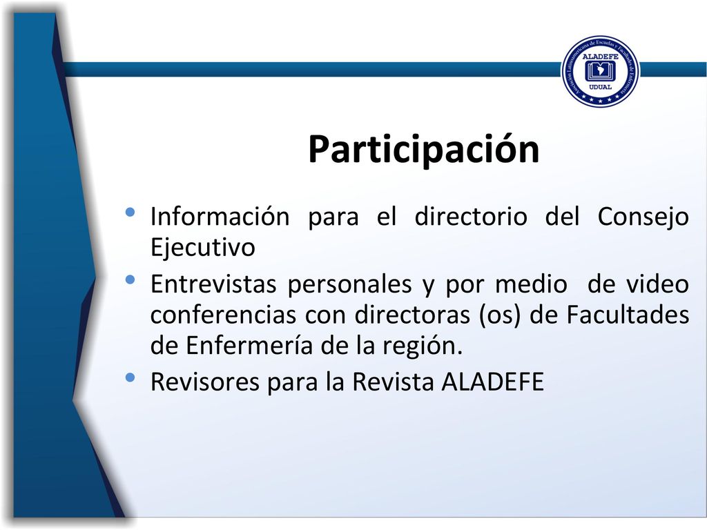 Participación Información para el directorio del Consejo Ejecutivo