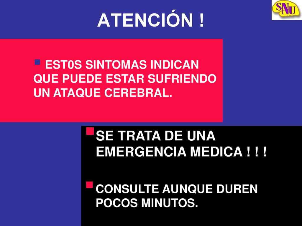ATENCIÓN ! SE TRATA DE UNA EMERGENCIA MEDICA ! ! !