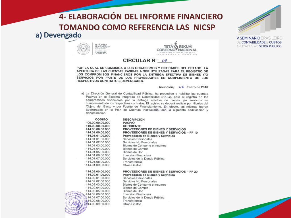 4- ELABORACIÓN DEL INFORME FINANCIERO TOMANDO COMO REFERENCIA LAS NICSP