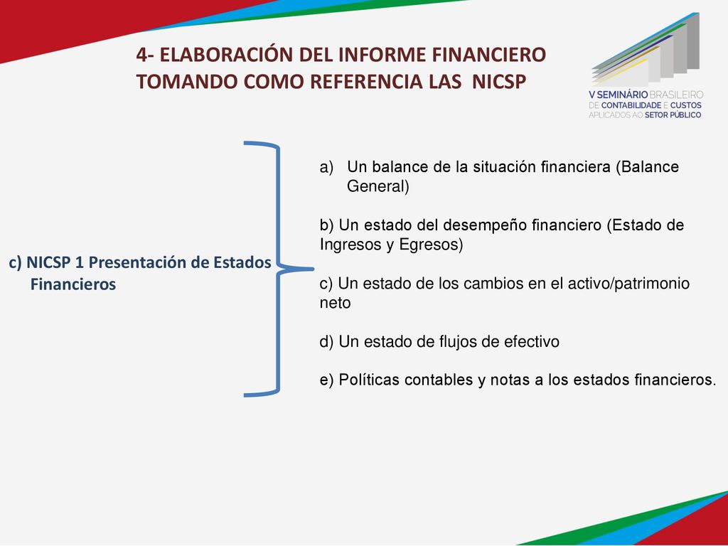 4- ELABORACIÓN DEL INFORME FINANCIERO TOMANDO COMO REFERENCIA LAS NICSP