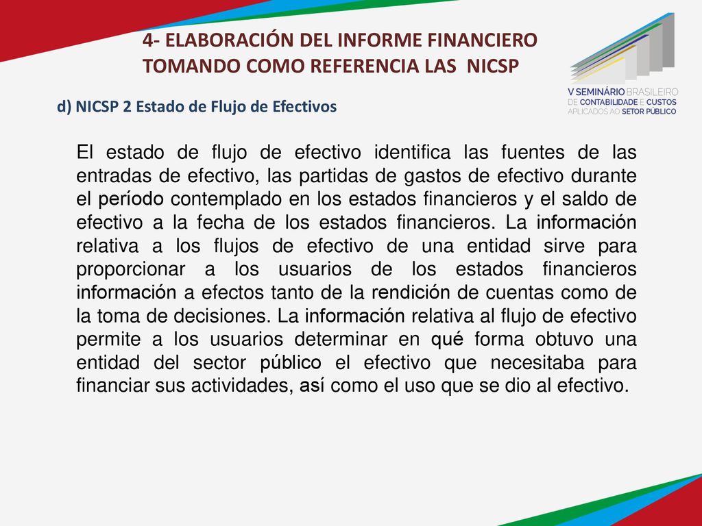 4- ELABORACIÓN DEL INFORME FINANCIERO TOMANDO COMO REFERENCIA LAS NICSP
