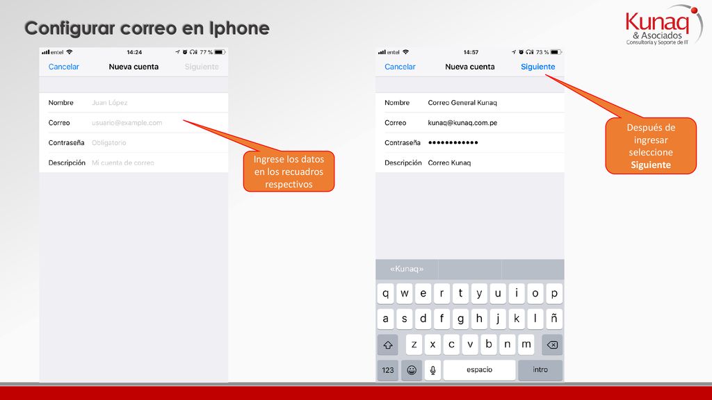 Configurar correo en Iphone