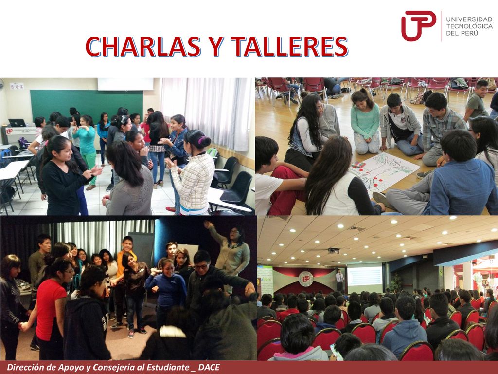 CHARLAS Y TALLERES Dirección de Apoyo y Consejería al Estudiante _ DACE