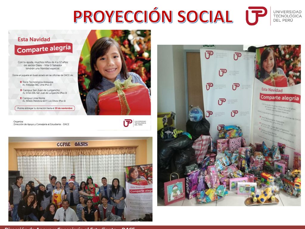 PROYECCIÓN SOCIAL Dirección de Apoyo y Consejería al Estudiante _ DACE