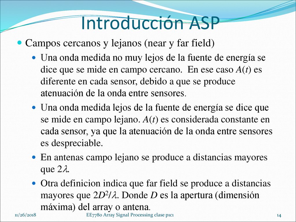 Introducción ASP Campos cercanos y lejanos (near y far field)