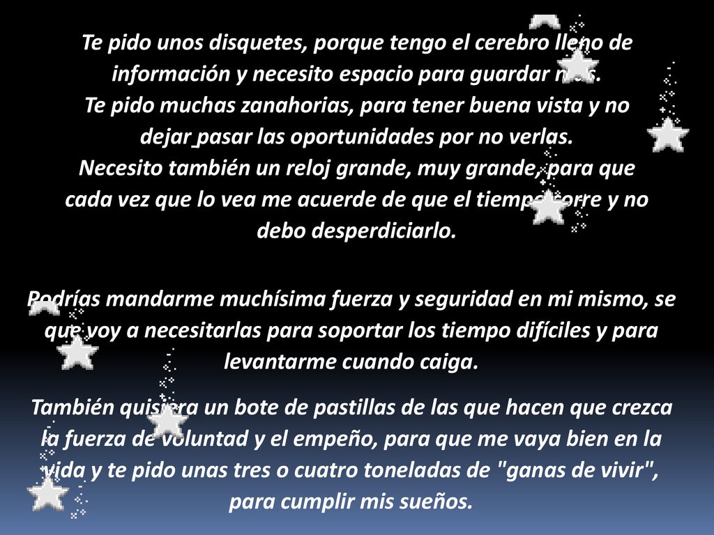 Te pido unos disquetes, porque tengo el cerebro lleno de información y necesito espacio para guardar más.