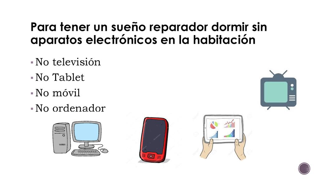 Para tener un sueño reparador dormir sin aparatos electrónicos en la habitación
